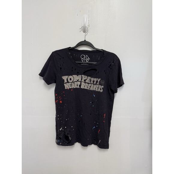 Chaser - Tom Petty Classic Splatter Tee Color Grey Size Small - Picture 1 of 4